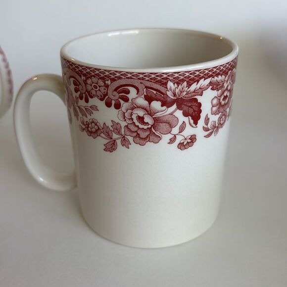 Spode Delamere Cranberry Coffee Tea Mugs Set Of 6 - Picture 4 of 8